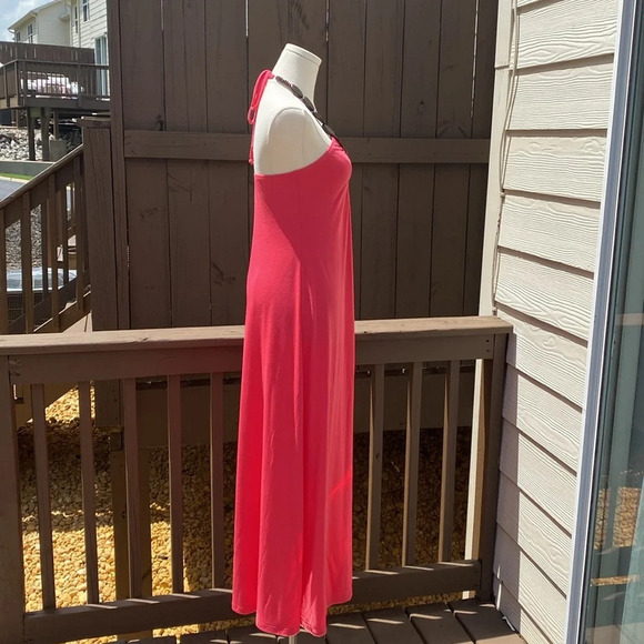 🌸 Halter maxi dress pink size small - Picture 5 of 11